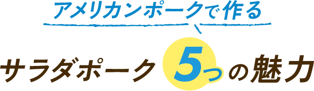 アメリカンポークで作るサラダポーク5つの魅力